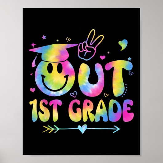 Peace Out 3rd Grade CL of 2025 Goodbye Abschluss Poster (Vorne)