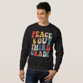 Peace Out 3rd Grade Retro Pastel Happy Last Day Ou Sweatshirt (Vorne ganz)