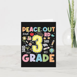 Peace Out 3rd Grade Typografy Abschluss Letzten Ta Karte
