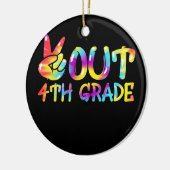 Peace Out 4. Klasse Gefärbte Krawatte Abschluss Le Keramik Ornament (Links)