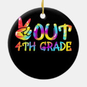 Peace Out 4. Klasse Gefärbte Krawatte Abschluss Le Keramik Ornament (Hinten)