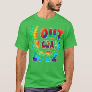 Peace Out 4. Klasse Gefärbte Krawatte letzten Schu T-Shirt