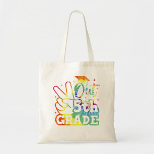 Peace Out 5th Grade Abschluss am letzten Schultag Tragetasche