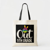 Peace Out 5th Grade Gefärbte Krawatte Abschluss Cl Tragetasche (Vorne)