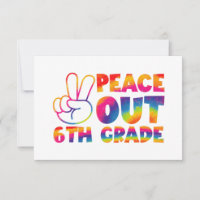 Peace Out 6. Gefärbte Krawatte Letzten Tag 6. Klas