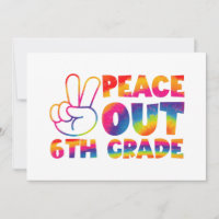 Peace Out 6. Gefärbte Krawatte Letzten Tag 6. Klas