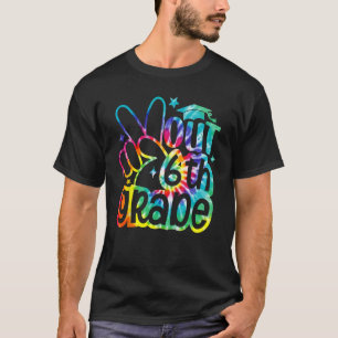 Peace Out 6. Grade Abschluss Gefärbte Krawatte let T-Shirt