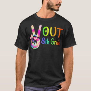 Peace Out 8. Grade Gefärbte Krawatte Abschluss Cla T-Shirt