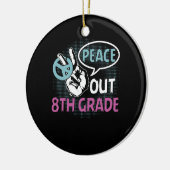 Peace Out 8. Klasse Keramik Ornament (Links)