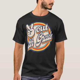 Peace Out 8. Klasse Retro Abschluss Class 2022 T-Shirt