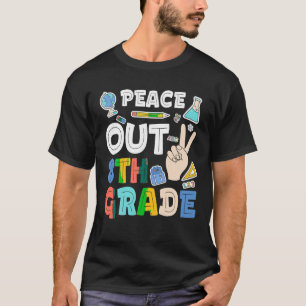 Peace Out 8. Klasse T Shirt Achte Klasse Grade Gra