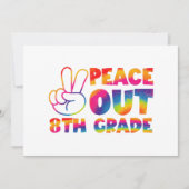Peace Out Achte Klasse Gefärbte Krawatte Letzter T Ankündigung (Vorderseite)