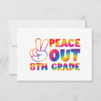 Peace Out Achte Klasse Gefärbte Krawatte Letzter T