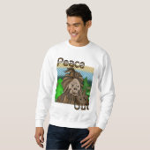 Peace Out Bigfoot Sasquatch Sweatshirt (Vorne ganz)