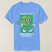 Peace Out Brüssel Sprout Niedliche Veggie T-Shirt (Design vorne)