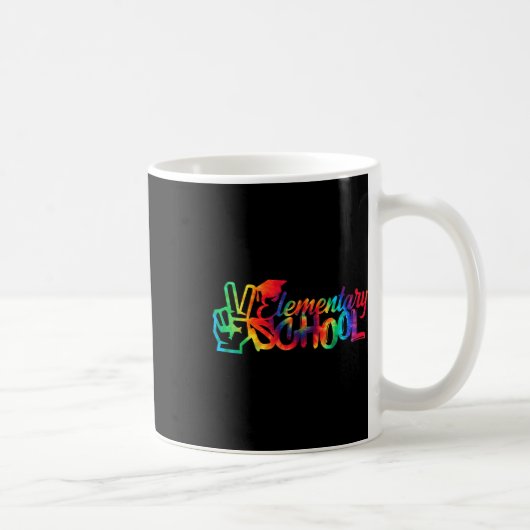 Peace Out Elementarschule zurück zur Gefärbte Kraw Kaffeetasse (Rechts)