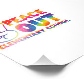 Peace Out Elementary School Gefärbte Krawatte Letz Fotodruck (Ecke)