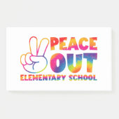 Peace Out Elementary School Gefärbte Krawatte Letz Post-it Klebezettel (Vorderseite)