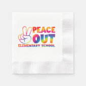 Peace Out Elementary School Gefärbte Krawatte Letz Serviette (Vorderseite)