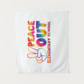 Peace Out Elementary School Gefärbte Krawatte Letz Wandteppich (Vorderseite)