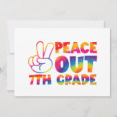 Peace Out Gefärbte Krawatte der 7. Klasse Ankündigung (Vorderseite)