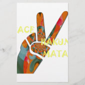 Peace Out: Hakuna Matata Vibes unterzeichnen Briefpapier (Vorderseite)