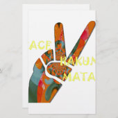 Peace Out: Hakuna Matata Vibes unterzeichnen Briefpapier (Vorne/Hinten)