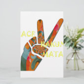 Peace Out: Hakuna Matata Vibes unterzeichnen Briefpapier (Stehend Vorderseite)