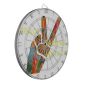 Peace Out: Hakuna Matata Vibes unterzeichnen Dartscheibe (Vorderseite Links)