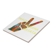 Peace Out: Hakuna Matata Vibes unterzeichnen Fliese (Seite)