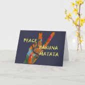 Peace Out: Hakuna Matata Vibes unterzeichnen Karte (Gelbe Blume)