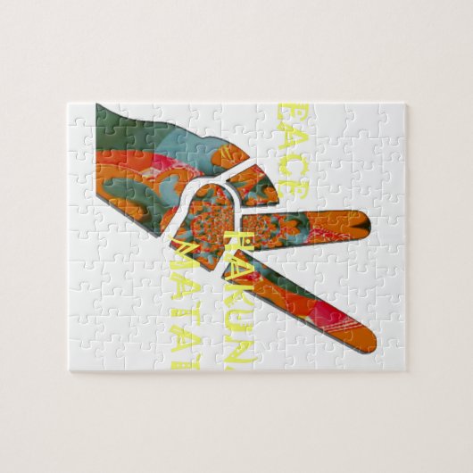 Peace Out: Hakuna Matata Vibes unterzeichnen Puzzle (Horizontal)