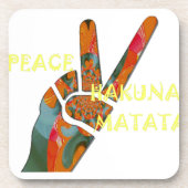 Peace Out: Hakuna Matata Vibes unterzeichnen Untersetzer (Vorderseite)