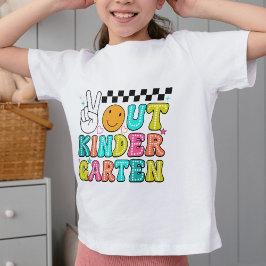 Peace Out Kindergarten Abschluss - farbenfroh T-Shirt
