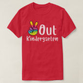Peace Out Kindergarten Gefärbte Krawatte Abschluss T-Shirt (Design vorne)