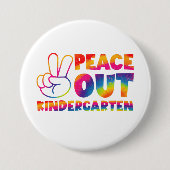 "Peace out Kindergarten" Gefärbte Krawatte letzten Button (Vorderseite)