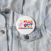 "Peace out Kindergarten" Gefärbte Krawatte letzten Button (Beispiel)