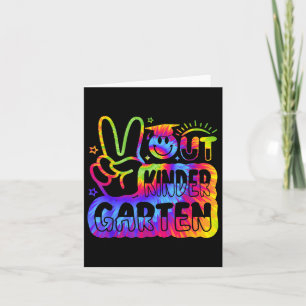 "Peace out Kindergarten" Gefärbte Krawatte letzten Karte