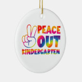 "Peace out Kindergarten" Gefärbte Krawatte letzten Keramik Ornament (Rechts)