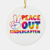 "Peace out Kindergarten" Gefärbte Krawatte letzten Keramik Ornament (Vorne)