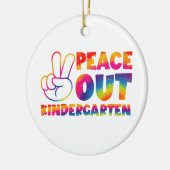 "Peace out Kindergarten" Gefärbte Krawatte letzten Keramik Ornament (Links)