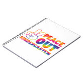 "Peace out Kindergarten" Gefärbte Krawatte letzten Notizblock (Linke Seite)