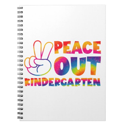 "Peace out Kindergarten" Gefärbte Krawatte letzten Notizblock (Vorderseite)