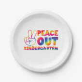 "Peace out Kindergarten" Gefärbte Krawatte letzten Pappteller (Vorderseite)