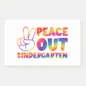 "Peace out Kindergarten" Gefärbte Krawatte letzten Post-it Klebezettel (Vorderseite)
