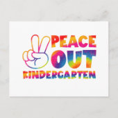"Peace out Kindergarten" Gefärbte Krawatte letzten Postkarte (Vorderseite)