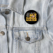 Peace Out Kindergarten Groovy Letzten Schultag Button (Beispiel)