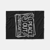 Peace Out Kindergarten Letzten Schulsommer B Fleecedecke (Vorderseite (Horizontal))