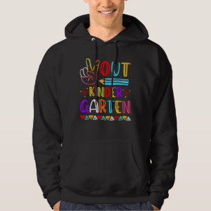 Peace Out Kindergarten Letzten Tag Kindergarten Gr Hoodie