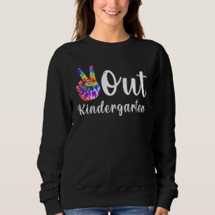 Peace Out Kindergarten Letzter Schultag Sweatshirt
